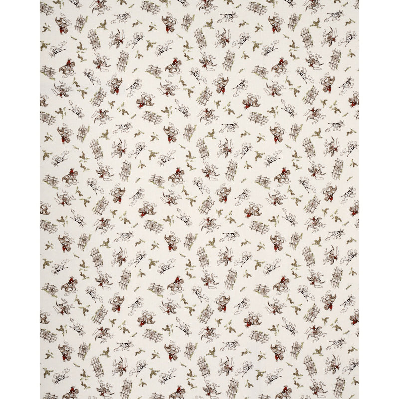 Schumacher x Marie-Chantal Wild West Performance Linen Fabric, Cream