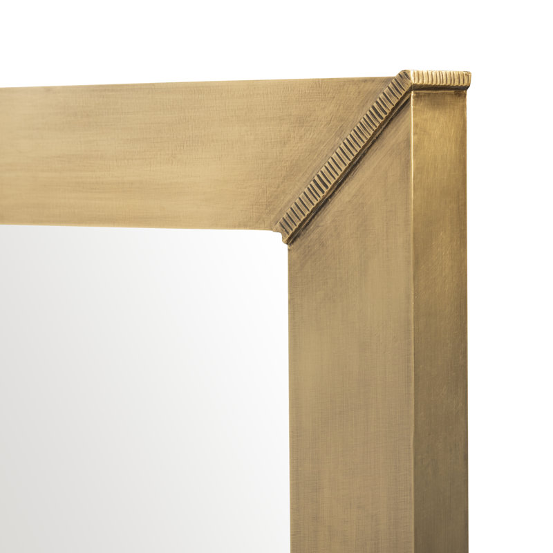 Brea Rectangle Brass Wall Mirror