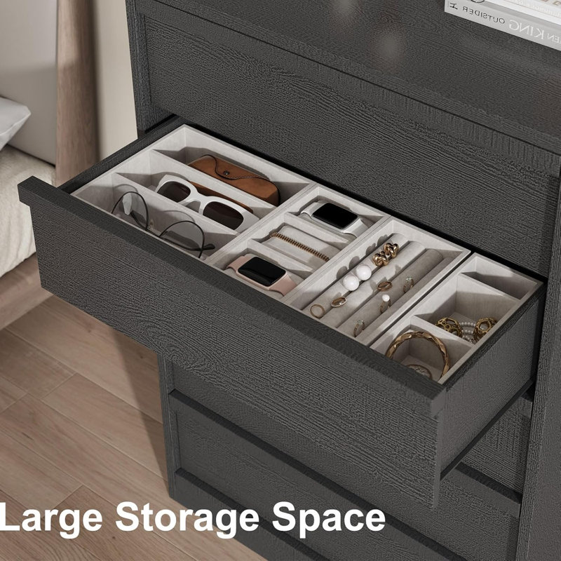 Commode 5 tiroirs pour chambre à coucher