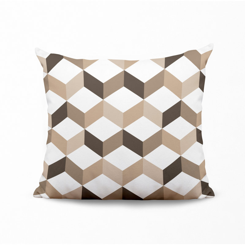 Housse et insert de coussin décoratif en polyester, Beige, L 19 po x H 19 po