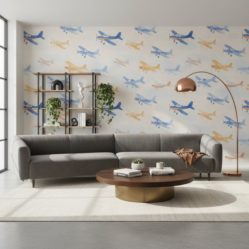 Papier peint abstrait à motif mural