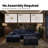 114.5''  L-Shaped Cloud Sectional Sofa with Chaise & Ottoman-439768194-439768195