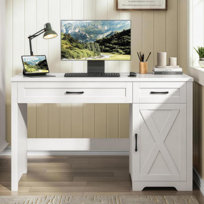 Bureau d'ordinateur avec tiroirs Farmhouse