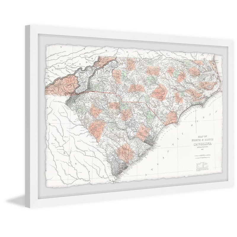 « spot map »-cadre photo imprimé sur papier, H 30 po x l 45 po x P 1,5 po