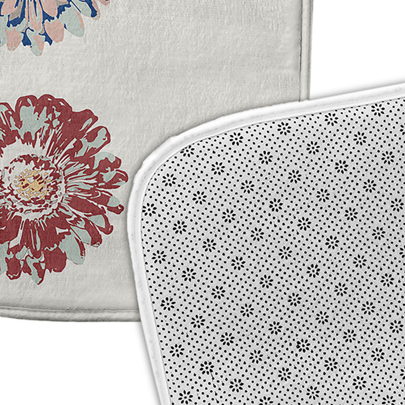 Tapis de bain Happy Hippy, L 21 po x L 34 po, Rouge