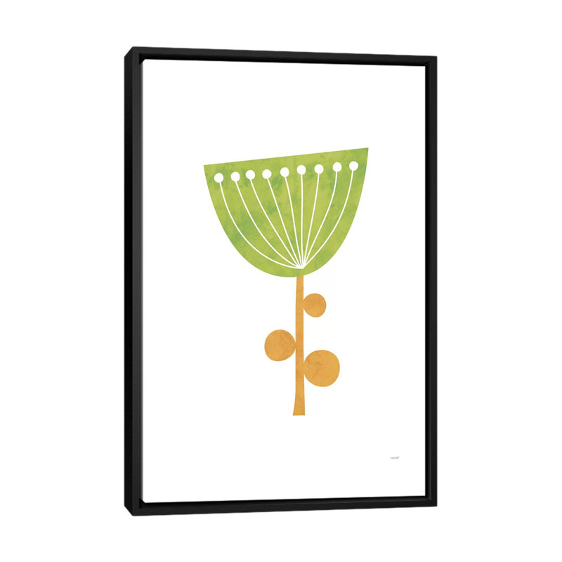 «Modern Flowers III», impression sur toile, H 26 po x l 18 po x P 1,5 po, Toile avec cadre noir, Pas de tapis