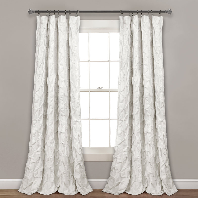 Ravello Sheer Curtain Single Panel, White
