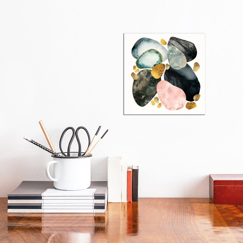 Pebble Abstract - Print on Canvas, No Framed, 66.04 cm H x 66.04 cm W x 1.91 cm D