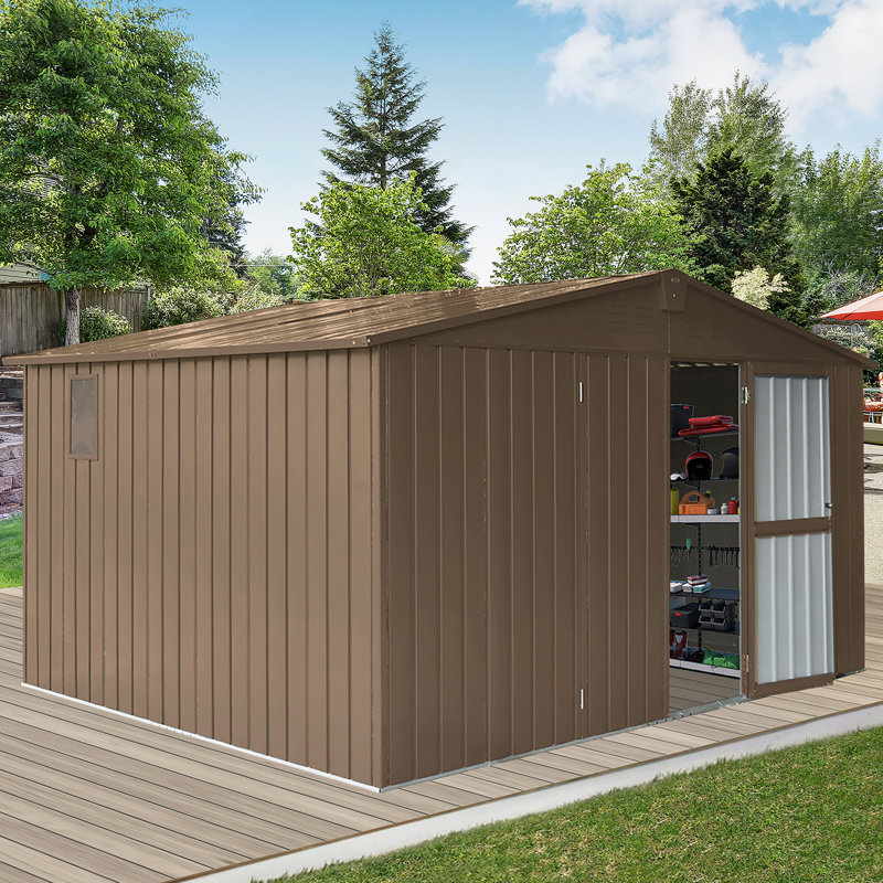 Remise de jardin avec cadre et fenêtres, H 78,79 po x l 138,11 po x P 109,88 po
