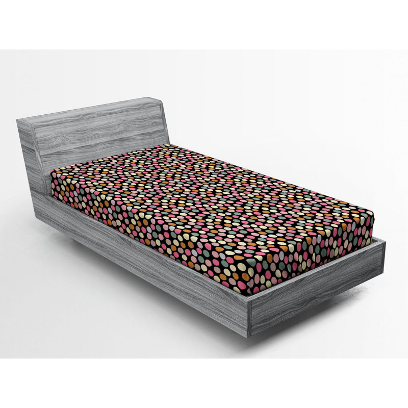 Microfiber Polka Dots Fitted Sheet, Twin Fitted Sheet