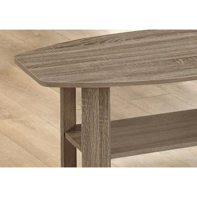 Ensemble de trois pièces, table basse avec table de bout pour la maison, Taupe