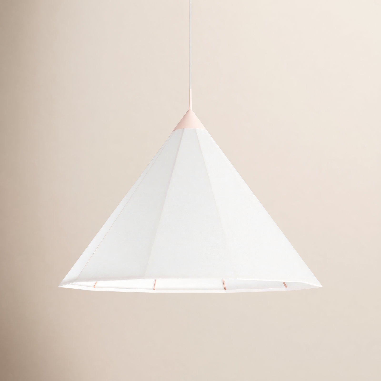 Single Light Pendant, Blush, 13.25" H x 20" W x 20" D, G25