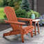 Chaise Adirondack pliante en bois massif pour l'extérieur Philbrick-1004122330