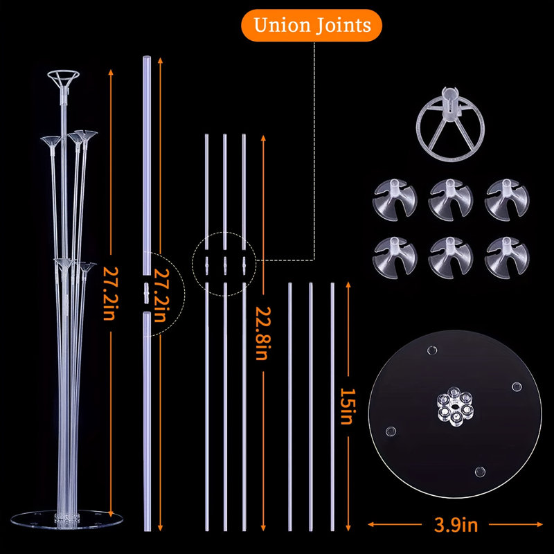 Clear Reusable Balloon Table Stand Kit with Electric Balloon Pump