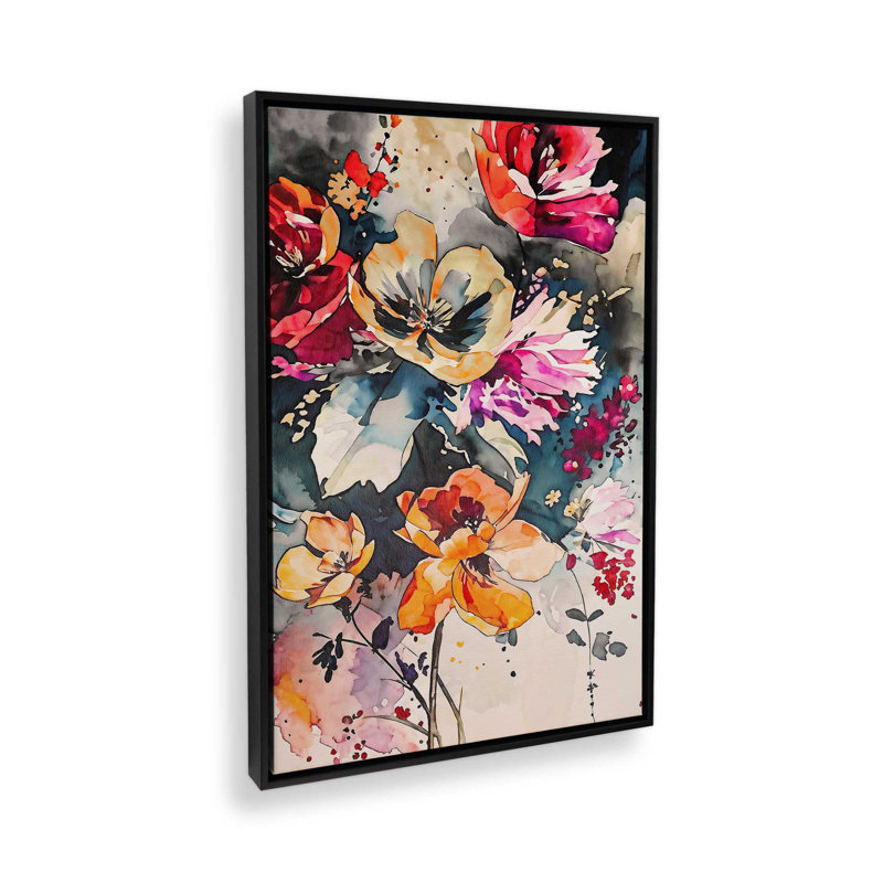 Bold Bloom I, Impression encadrée sans passe-partout, H 30,75 po x l 20,75 po, Noir satiné