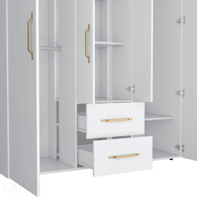 Armoire blanche 2 portes tout-en-un