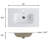 Integrated White Ceramic Basin, Drain Not Included