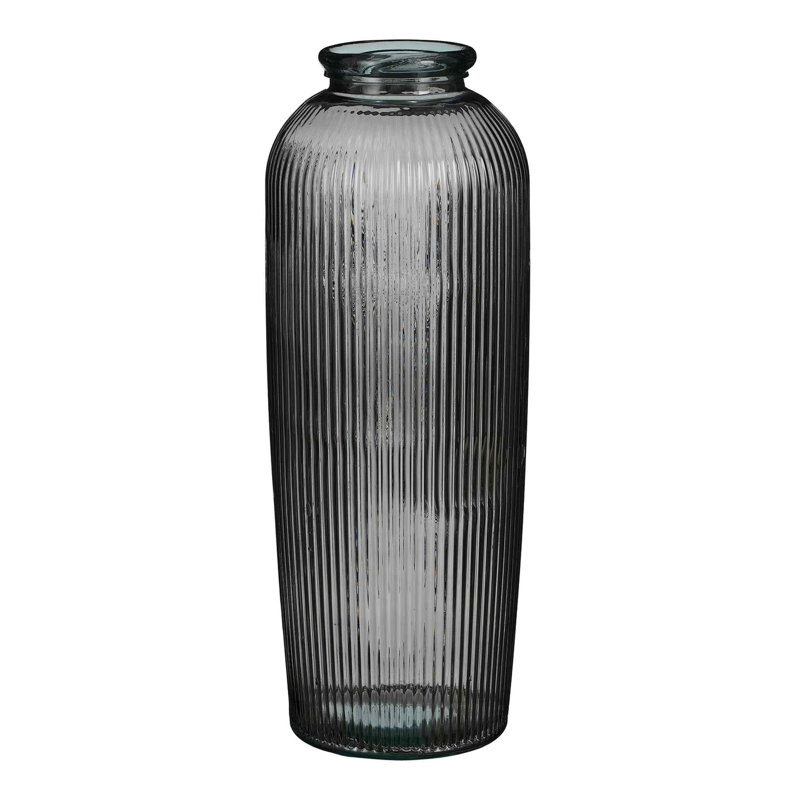Crespo Recycled Glass Table Vase, Anthracite
