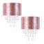 34 cm H Drum Cotton Blend Lamp Shade ( Slip-On ) in Pink