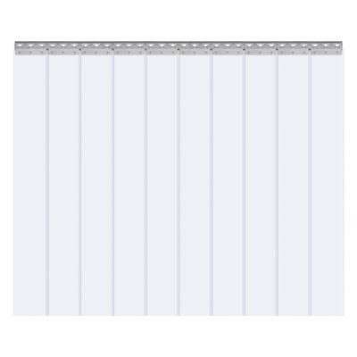 Paquet de 10 rideaux en PVC transparent pour congélateurs et entrepôts, H 84 po x l 60 po bandes de porte en plastique robustes avec chevauchement