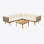 Ensemble de conversation modulaire avec coussins imperméables - ensemble de canapé d'extérieur de qualité supérieure (coussin beige)
