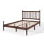 Lit à baldaquin en bois massif avec accents de fuseau de 47,2 po Bilal-1088943791-1335654251