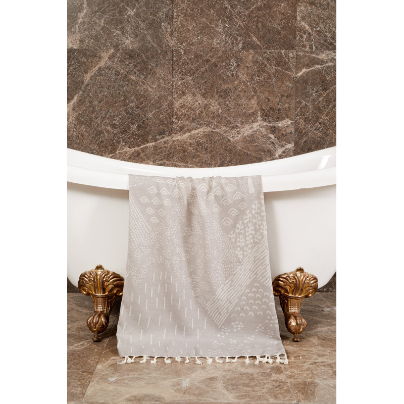 Serviette de plage 100% coton Cheesman, Taupe