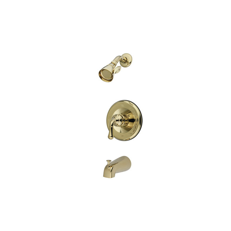 Volume Control Faucet Shower Faucet Trim Only, Polished Brass