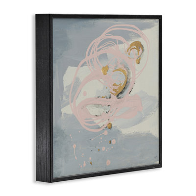 «Grey with Pink Swirl», art de la giclée encadrée par Patricia Pinto