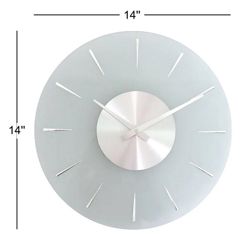 Finley Glass Analog Wall Clock