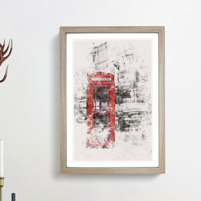 A Red Telephone Box - Framed Print