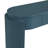 Navy Blue Fluted Entryway Table - 2 Drawer Oval Console for Living Room-613809654