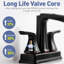 Bathroom Sink Faucet With Waterfall, Deck Mounted, Brushed Gold, Ceramic Filler, One Handle Waterfall Basin Tap, Gold Finish, Handle, Deck-Mounted, Single Hole-131256040