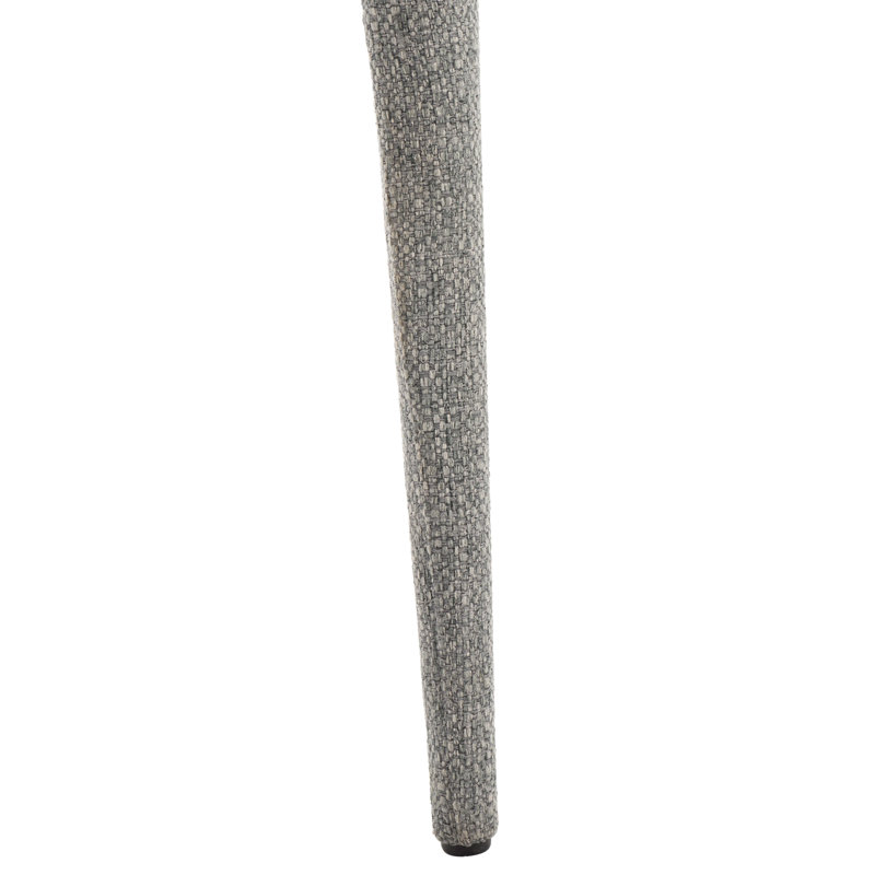Bohy Upholstered Counter Stool with Metal Frame, Light Gray