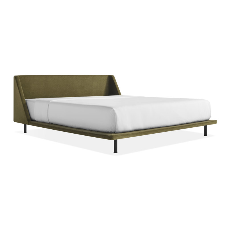 Nook Upholstered Bed, King, Moss Velvet