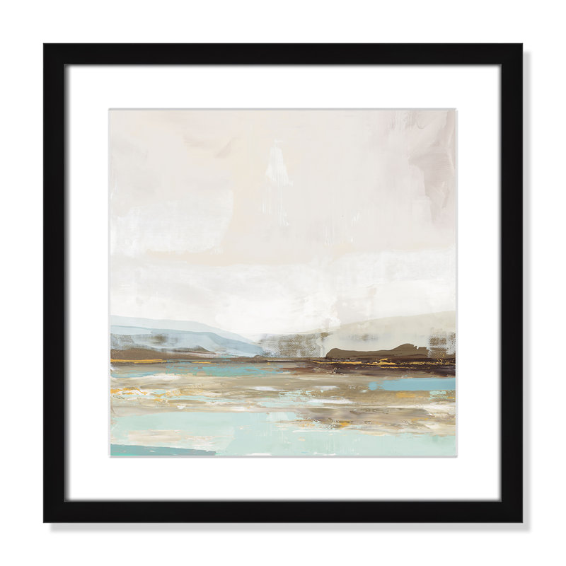 «Vibrance of Blue Print» par Allison Pearce, Papier avec cadre simple noir, Oui, H 17 po x l 17 po x P 0,75 po