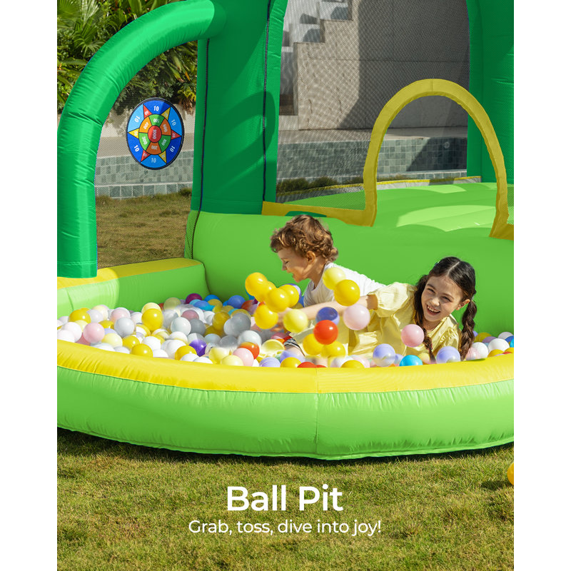 Jeu gonflable avec glissade pour enfants Outfunny, Green