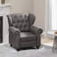 Fauteuil inclinable moderne capitonné avec pieds robustes en bois-1169991592