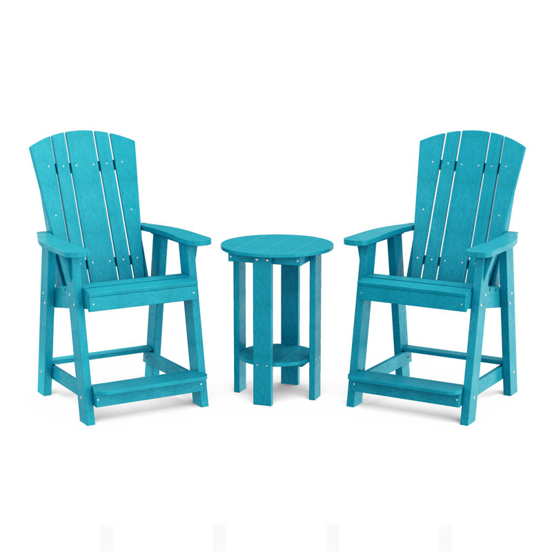 Heritage Balcony Chair Set with Table, Aruba Blue