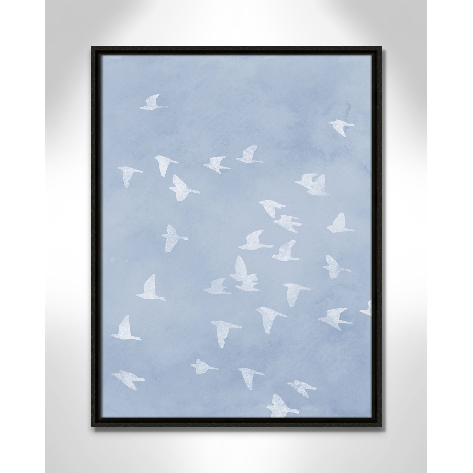 Flying Friends Print by Marcus Prime, 19.5'' W x 25.5'' H, Espresso Floater