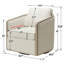 Fauteuil demi-tonneau pivotant de 30 po Holl-606338820