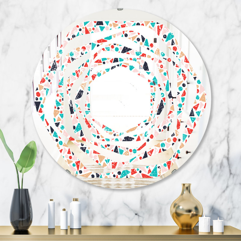 Miroir mural sans cadre Abstract Modern Design II, 23,6 po x 23,6 po