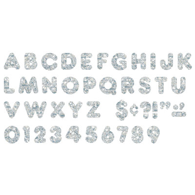 Blue Sparkle 4 po lettres majuscules décontractées