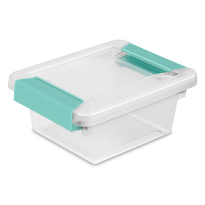 Sterilite Medium Clip Box Clear Home Storage Tote Container with Lid