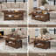 Table basse à plateau relevable avec tiroirs et compartiment de rangement intérieur caché-129574869