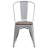 Kewaunee Metal Stackable Chair with Wood Seat-1921678927