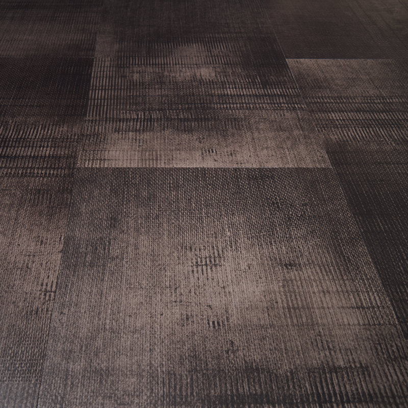 Lungo LVT 0.08" Thick 12" W x 24" L Glue Down Abstract Vinyl, Matte Black