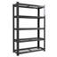 Étagère robuste en métal 5 pour garde-manger, commerce de détail et cuisine - capacité de charge de 2 000 lb, support de rangement réglable en filet facile à assembler avec capacité, noir d'entrepôt approprié