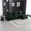 Canapé modulaire surdimensionné de 112 po pour le salon, canapé en L en chenille moderne, canapé-lit modulaire confortable avec repose-pieds mobile et mousse à mémoire de forme-926705758