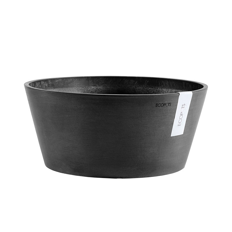 Dark Grey 7-Inch Recycled Plastic Indoor/Outdoor Planter